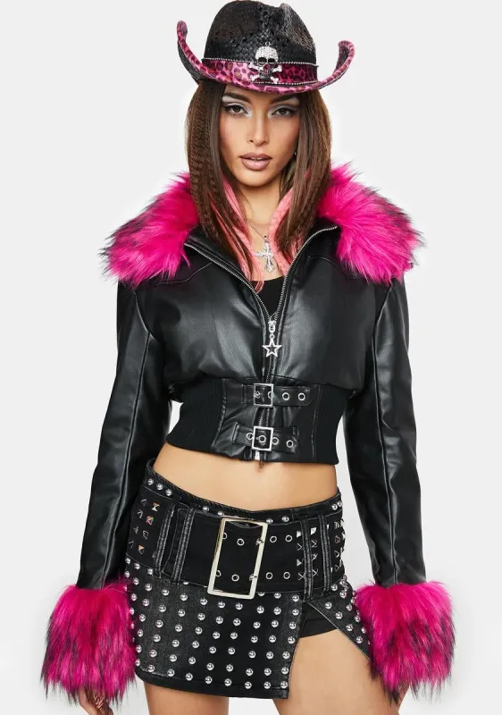 Too Rude For U Faux Fur Jacket sold by Dolls Kill