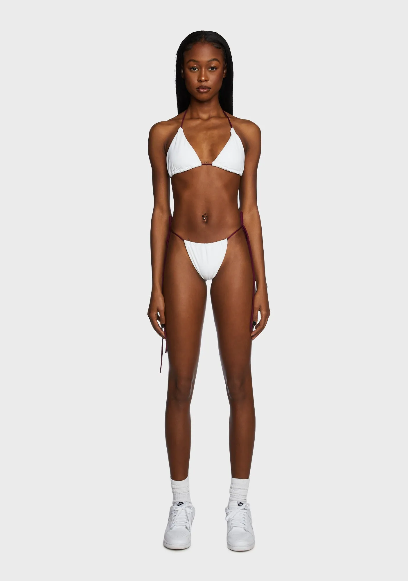 Tahiti Sunrise Bikini Set - White/Brown sold by Dolls Kill product image thumbnail 4
