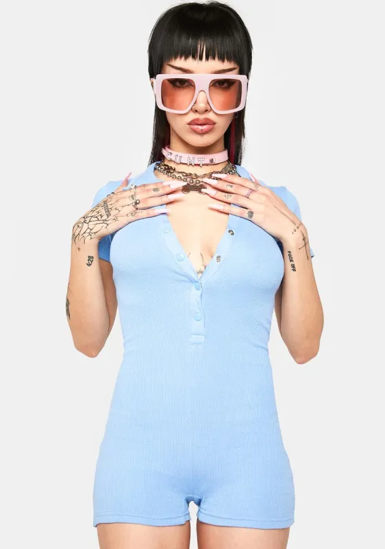 Blue Polo Romper sold by Dolls Kill