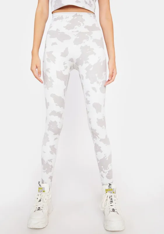 Taupe Cow Piper Leggings sold by Dolls Kill