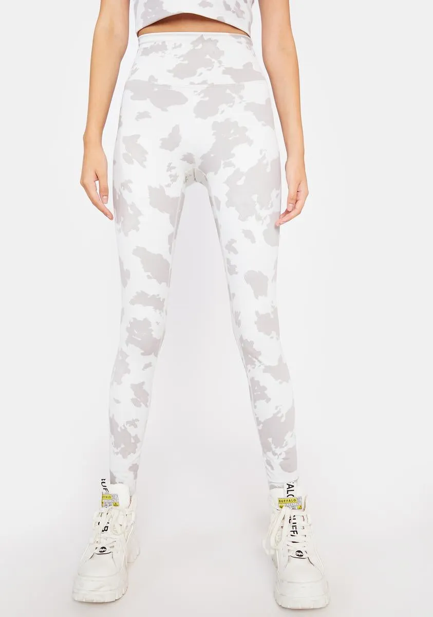 Taupe Cow Piper Leggings sold by Dolls Kill