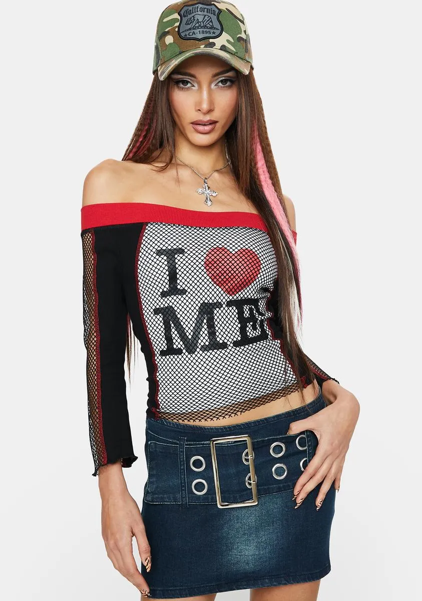 She Talks A Lot Denim Mini Skort sold by Dolls Kill product image thumbnail 2