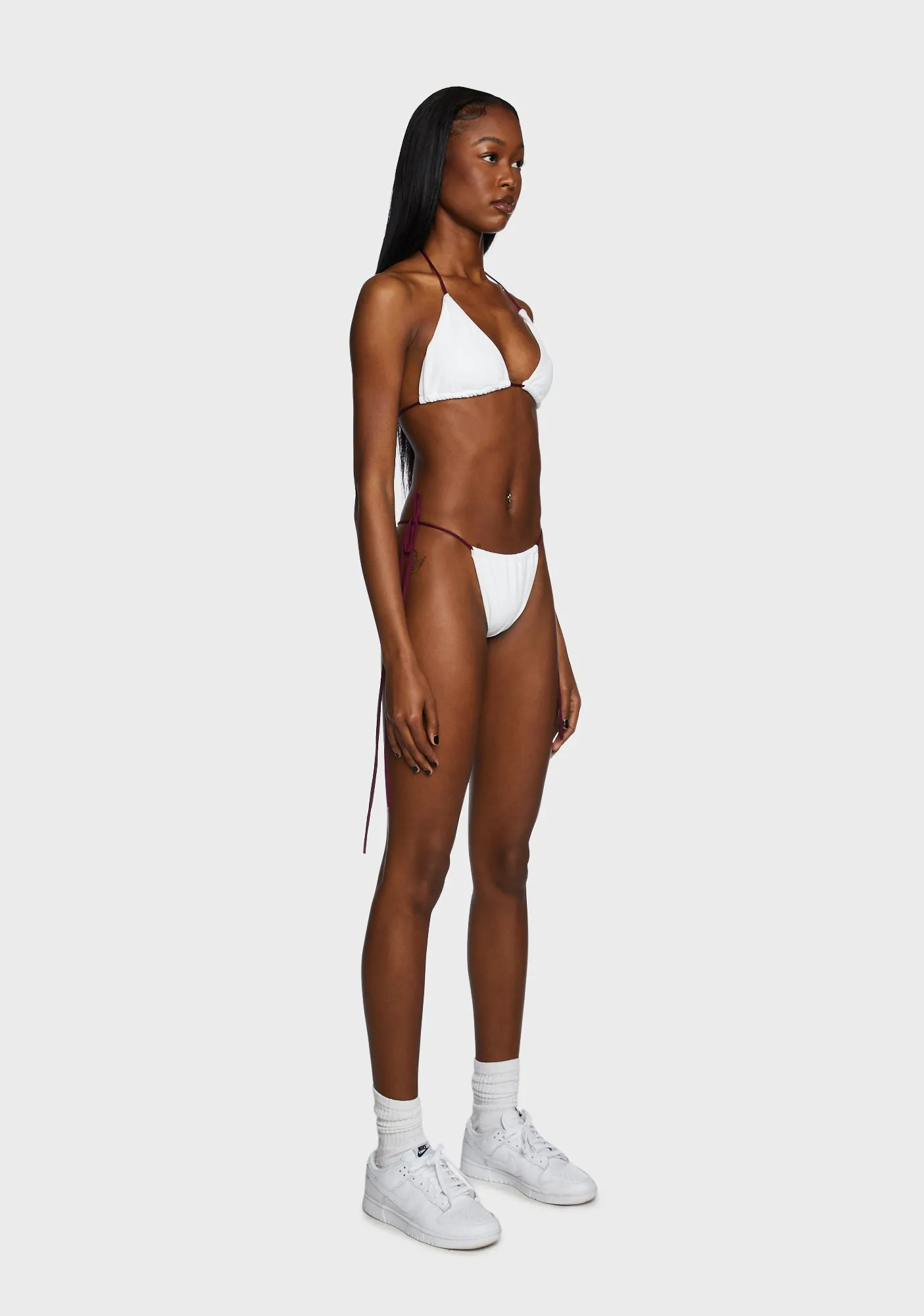 Tahiti Sunrise Bikini Set - White/Brown sold by Dolls Kill product image thumbnail 3