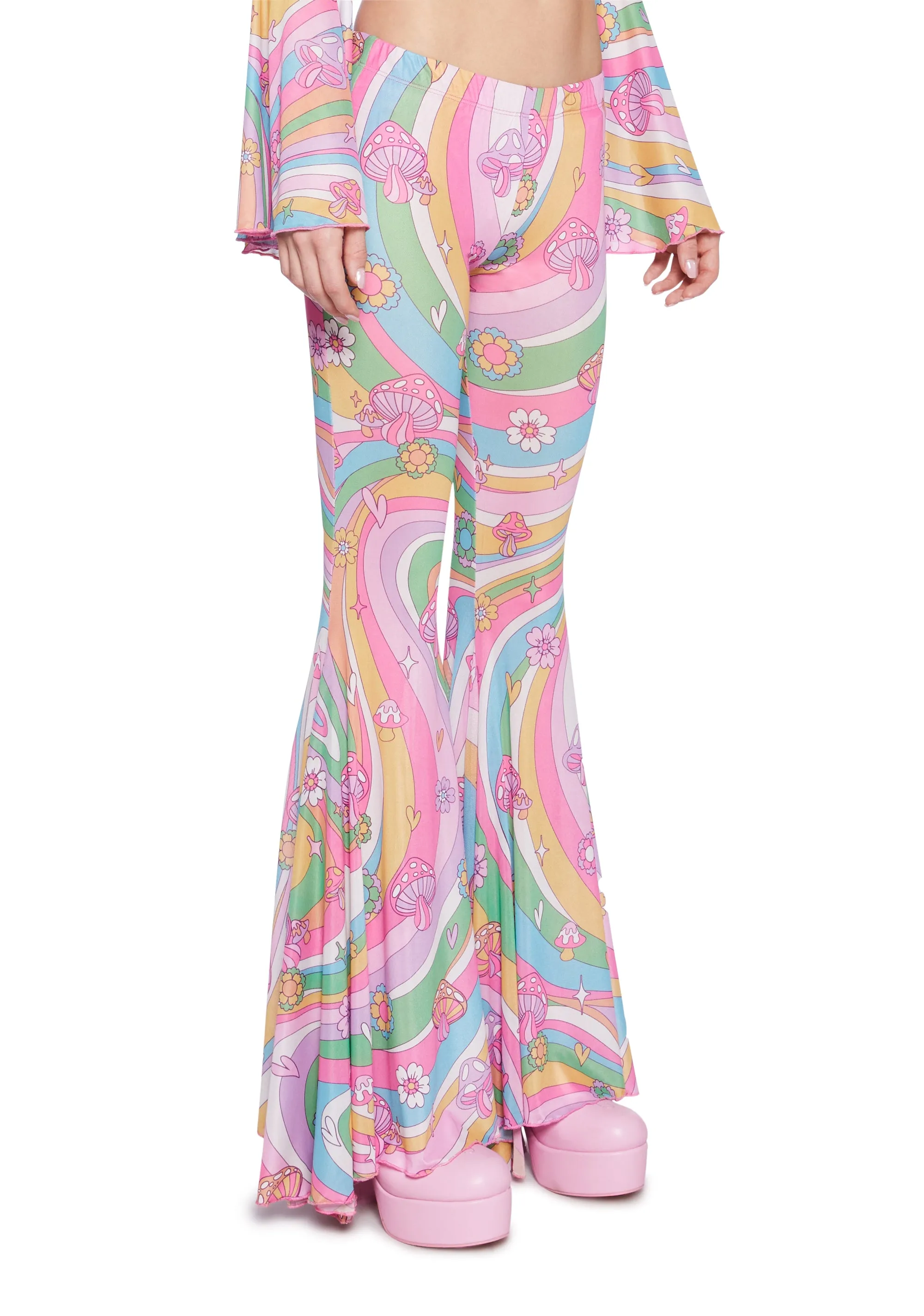 Technicolor Dreams Flare Pants sold by Dolls Kill product image thumbnail 3