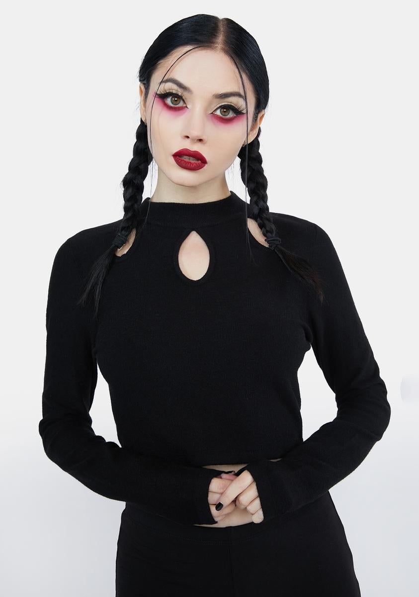 Key To The Afterlife Sweater Top sold by Dolls Kill