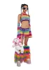 Optical Retrograde Top And Arm Warmers Set sold by Dolls Kill