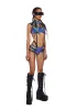 Rude Awakening Harness Bra Top - Indigo sold by Dolls Kill
