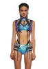 Rude Awakening Harness Bra Top - Indigo sold by Dolls Kill