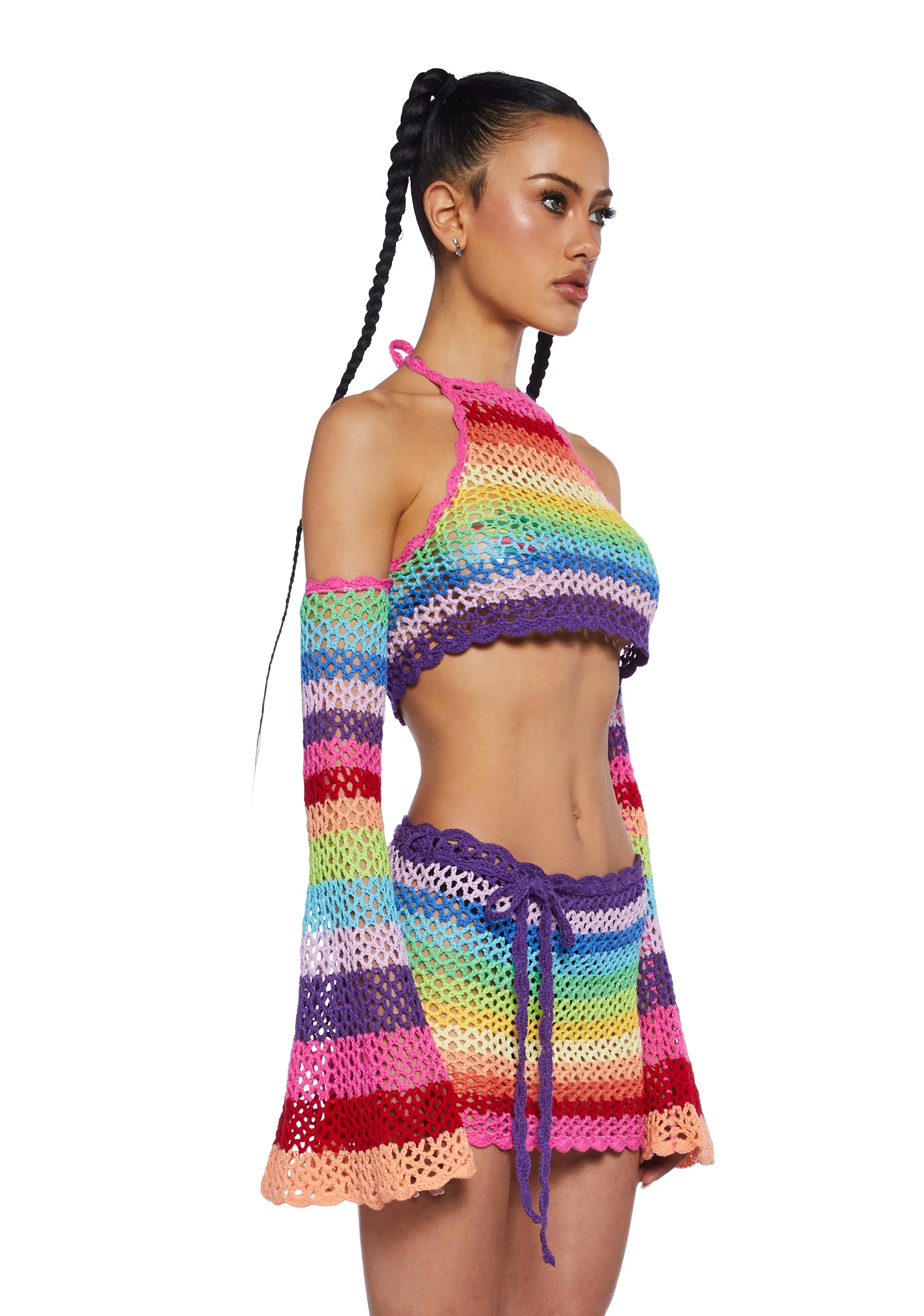 Optical Retrograde Top And Arm Warmers Set sold by Dolls Kill product image thumbnail 3