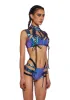 Rude Awakening Harness Bra Top - Indigo sold by Dolls Kill