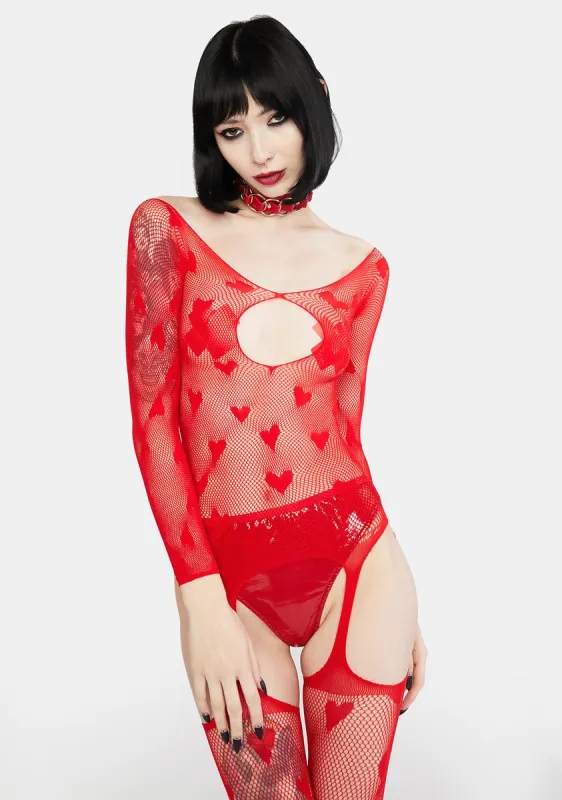 Lessons In Love Fishnet Bodystocking sold by Dolls Kill