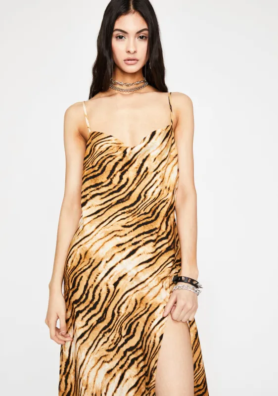 Get 'Em Tiger Maxi Dress sold by Dolls Kill