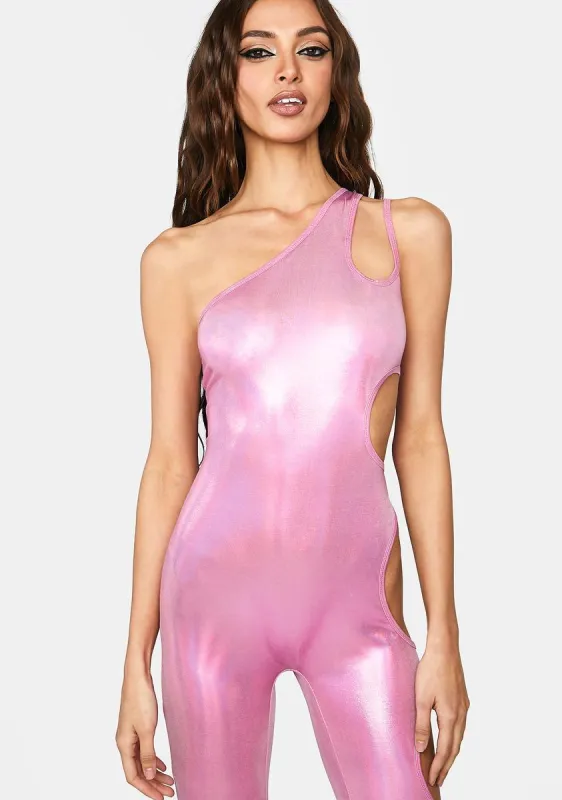Pink Cutout Jumpsuit sold by Dolls Kill