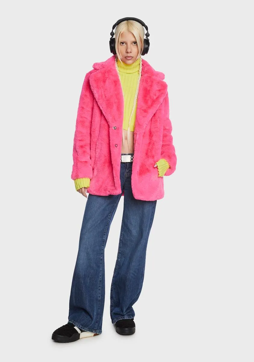 Pink Hendrix Faux Fur Coat sold by Dolls Kill product image thumbnail 3