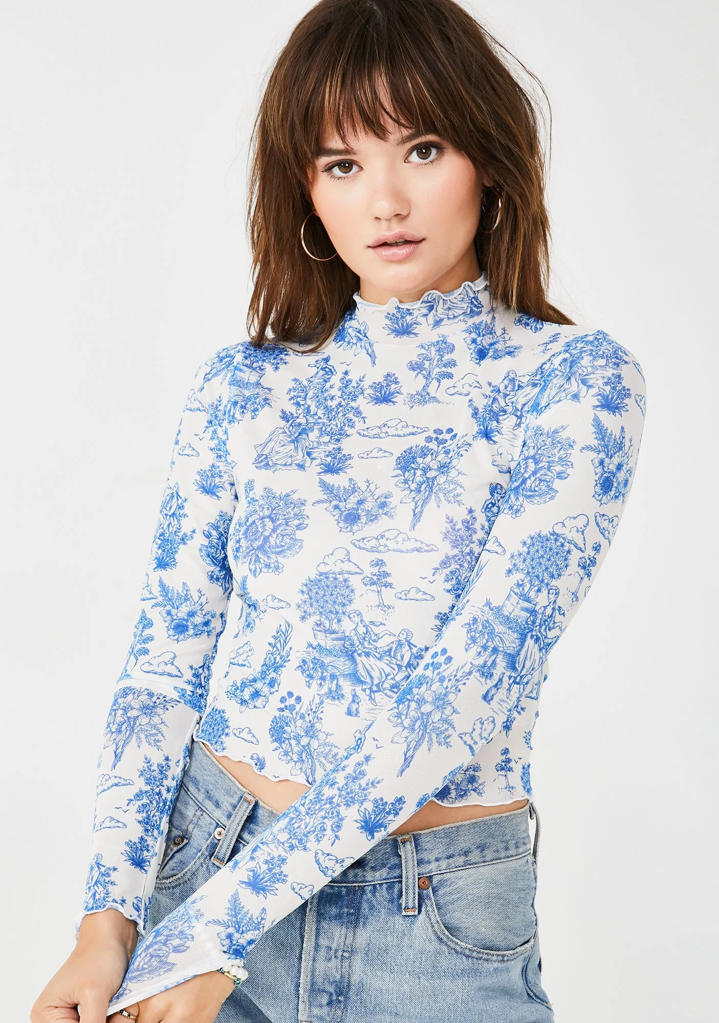 Blissful Boo Mesh Top sold by Dolls Kill