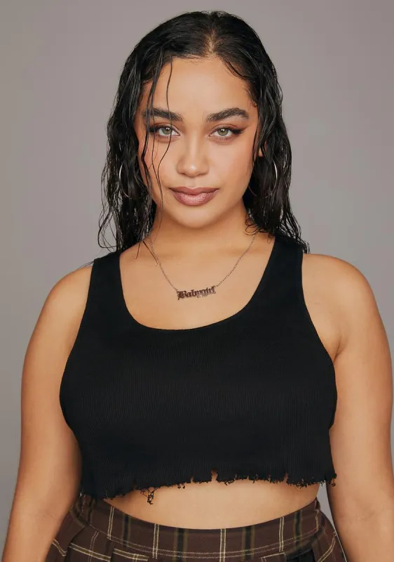 Plus No Regulations Crop Tank sold by Dolls Kill