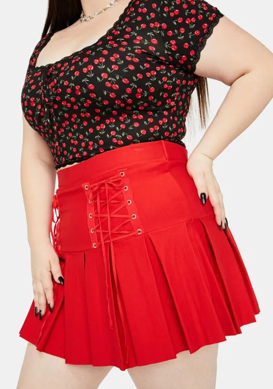 Plus Ruby Modern School Girl Pleated Skirt sold by Dolls Kill