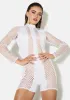 Fine As Wine Fishnet Romper sold by Dolls Kill