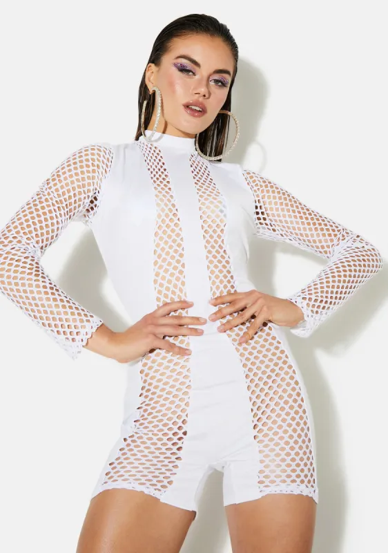 Fine As Wine Fishnet Romper sold by Dolls Kill