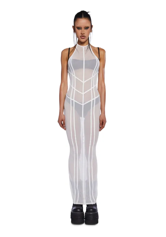 Charged Mesh Maxi Dress sold by Dolls Kill