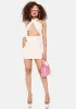 Rose Deal With It Cut Out Halter Dress sold by Dolls Kill
