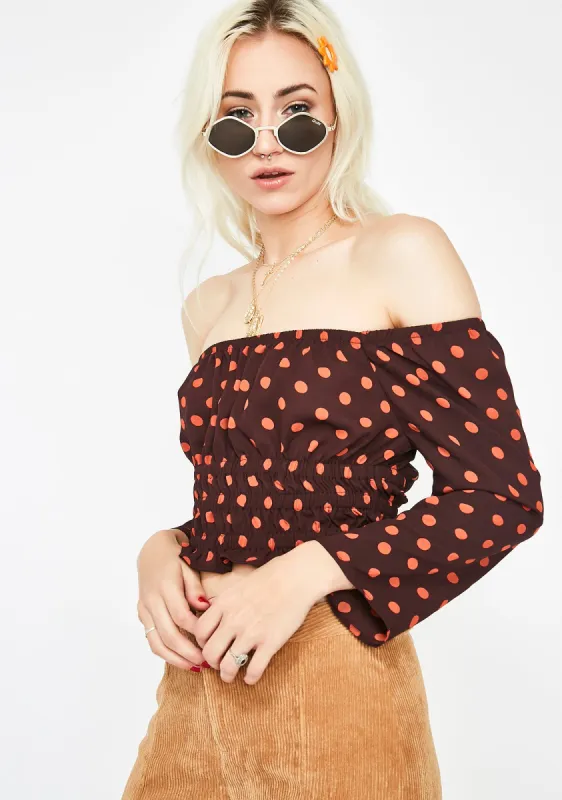 Valley Vibin' Off The Shoulder Top sold by Dolls Kill