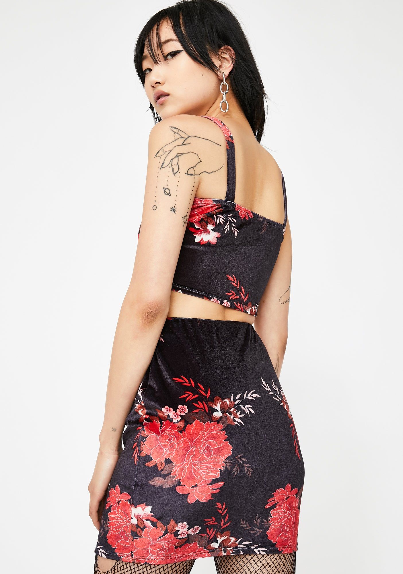 Fire Blossom Velvet Skirt sold by Dolls Kill product image thumbnail 4