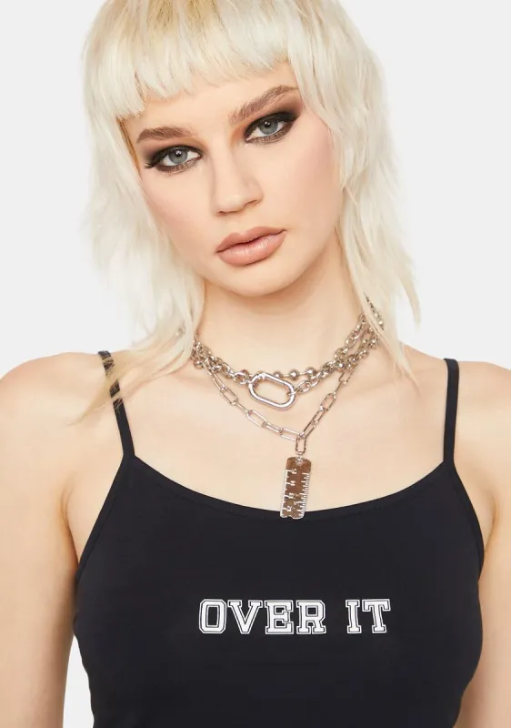 Over It Logo Print Tank sold by Dolls Kill