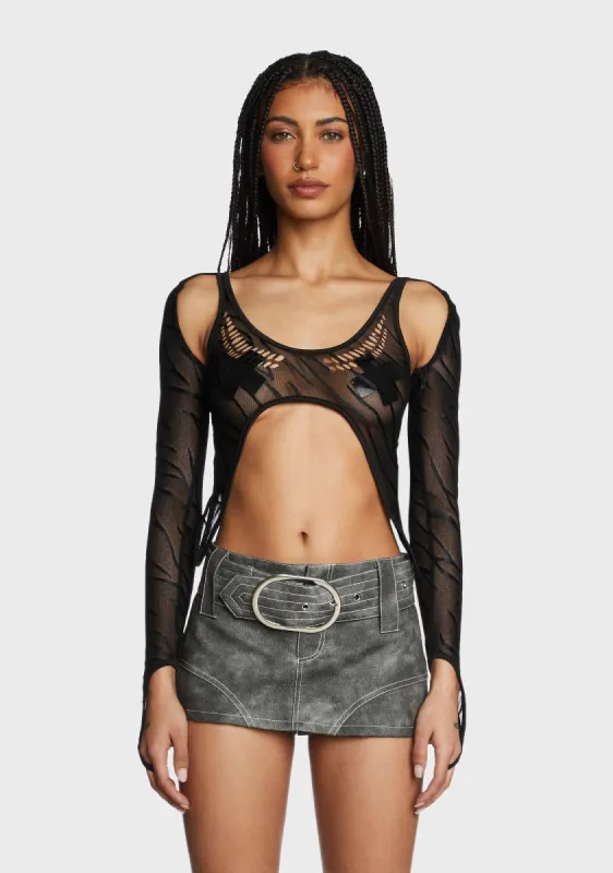 Demon Tears Crop Top sold by Dolls Kill