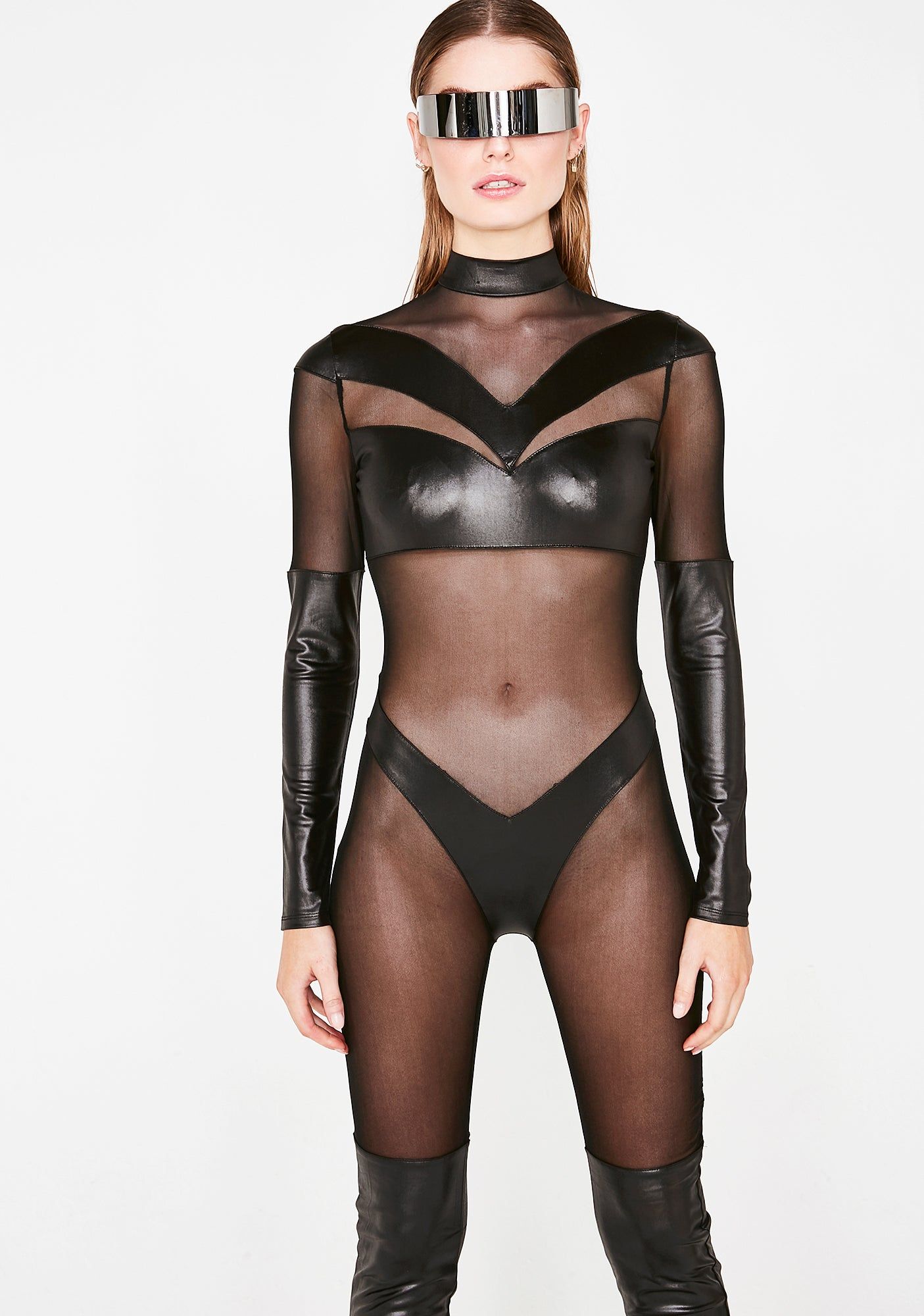 Naughty Nebula Sheer Catsuit sold by Dolls Kill