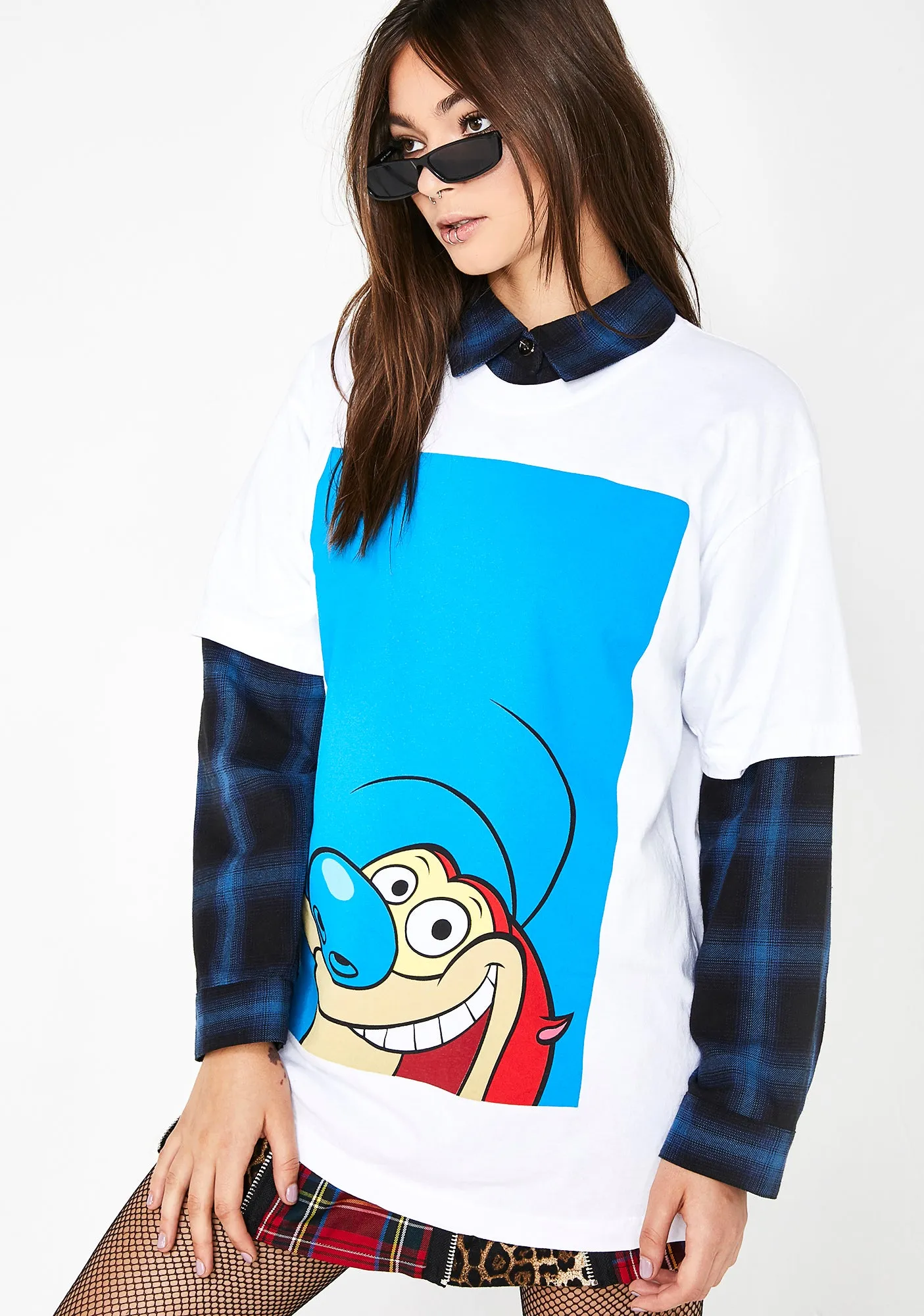 Stimpy Blue Square Tee sold by Dolls Kill product image thumbnail 2
