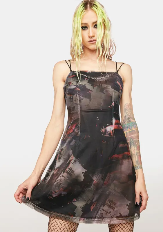 Waste Soil Series Printed Slip Dress sold by Dolls Kill