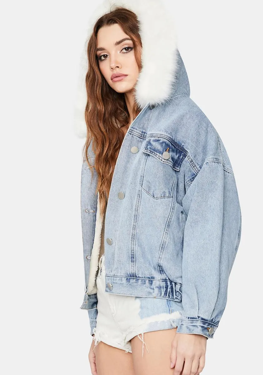 Winter Blues Denim Bomber Jacket sold by Dolls Kill product image thumbnail 2