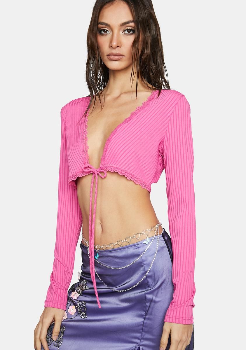 Baby Love You Too Long Sleeve Crop Top sold by Dolls Kill product image thumbnail 2