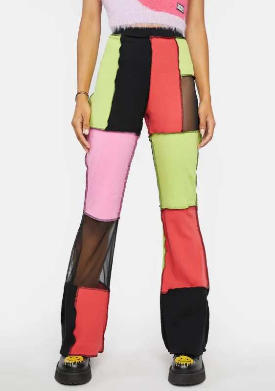 Recess Patchwork Pants sold by Dolls Kill