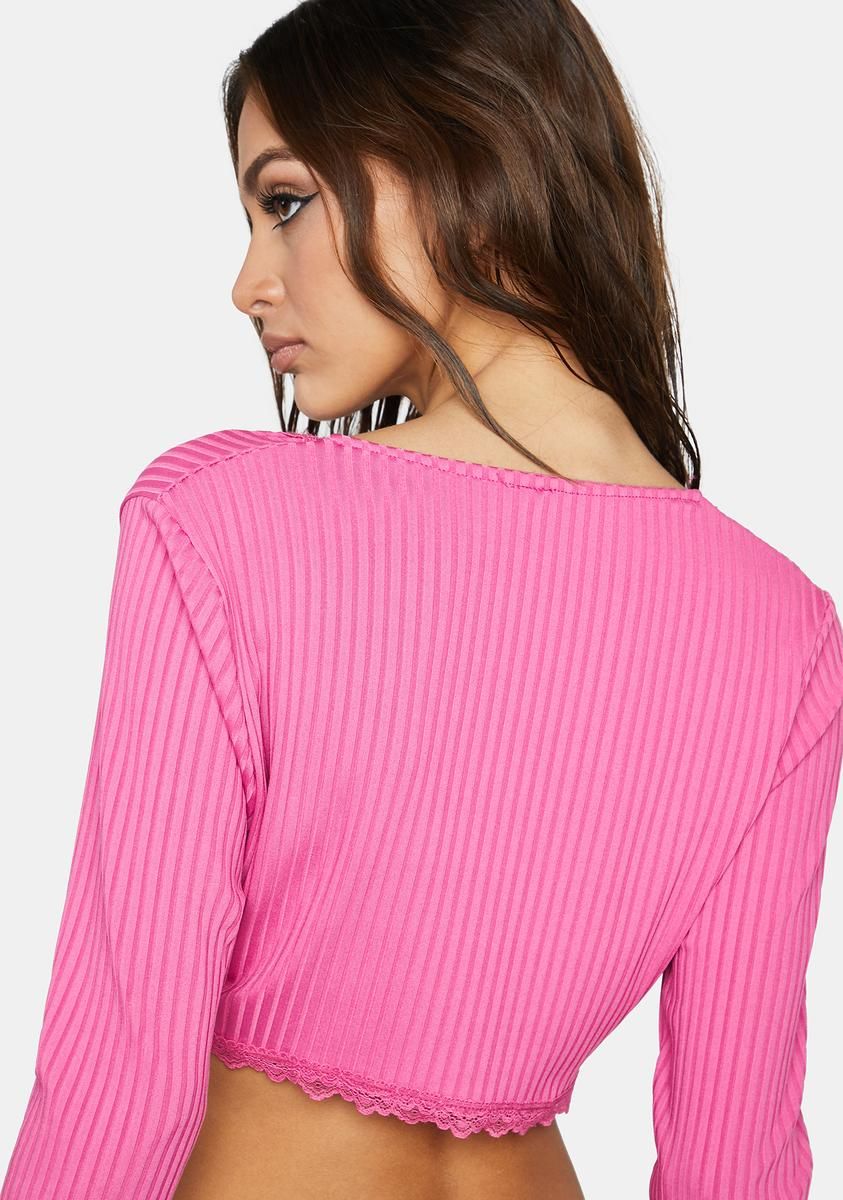 Baby Love You Too Long Sleeve Crop Top sold by Dolls Kill product image thumbnail 4