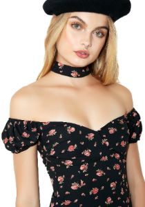 Tea For Two Dress With Choker sold by Dolls Kill