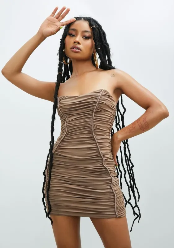 Answer Your Call Ruched Mini Dress sold by Dolls Kill