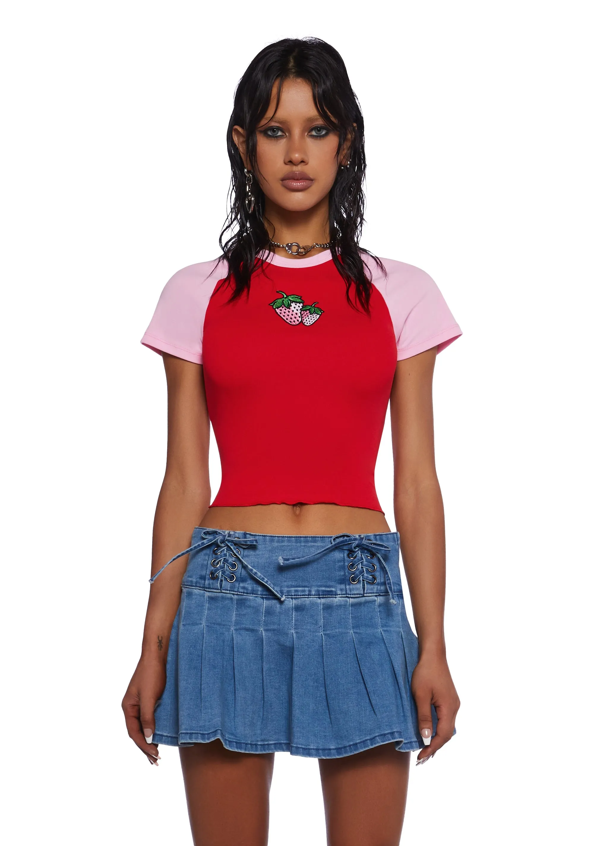 Strawberry Fields Raglan Tee sold by Dolls Kill