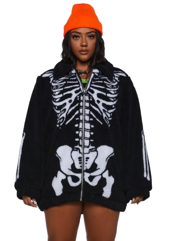 Plus Bare Bones Sherpa Jacket sold by Dolls Kill