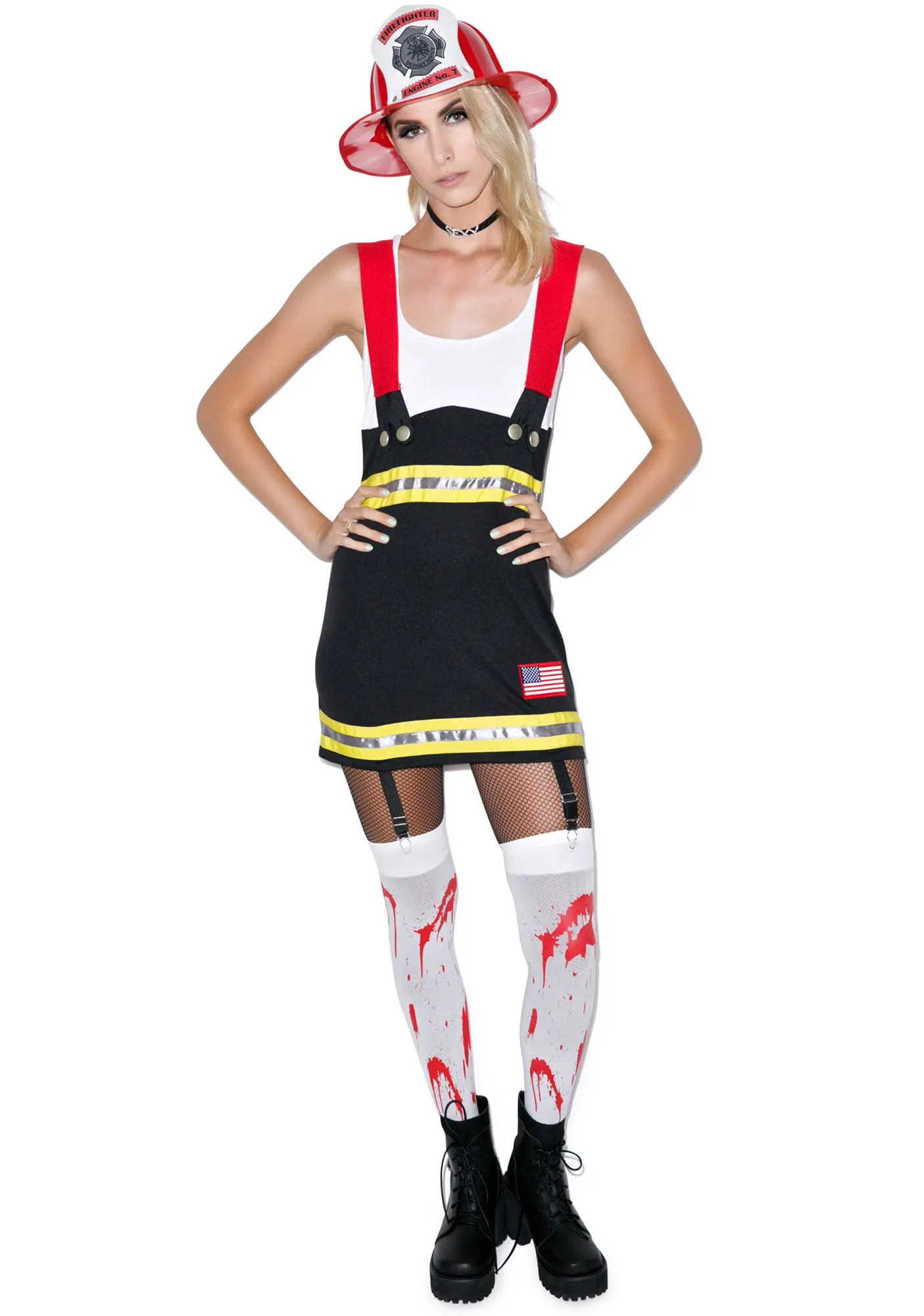 Backdoor Babe Fire Fighter Costume sold by Dolls Kill product image thumbnail 4