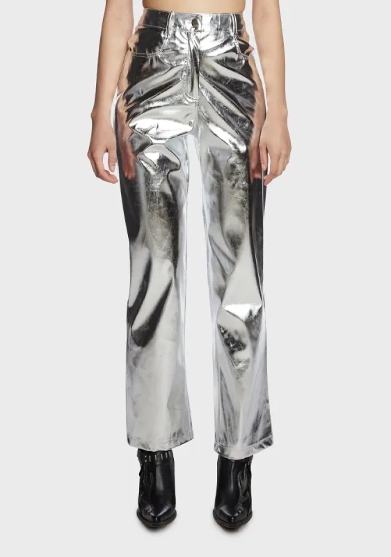 Lupe Metallic Trousers sold by Dolls Kill