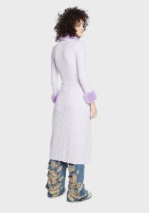 Lavender Brush It Off Knit Cardigan sold by Dolls Kill