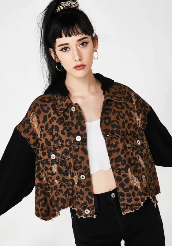 Kitty Chic Bandit Denim Jacket sold by Dolls Kill