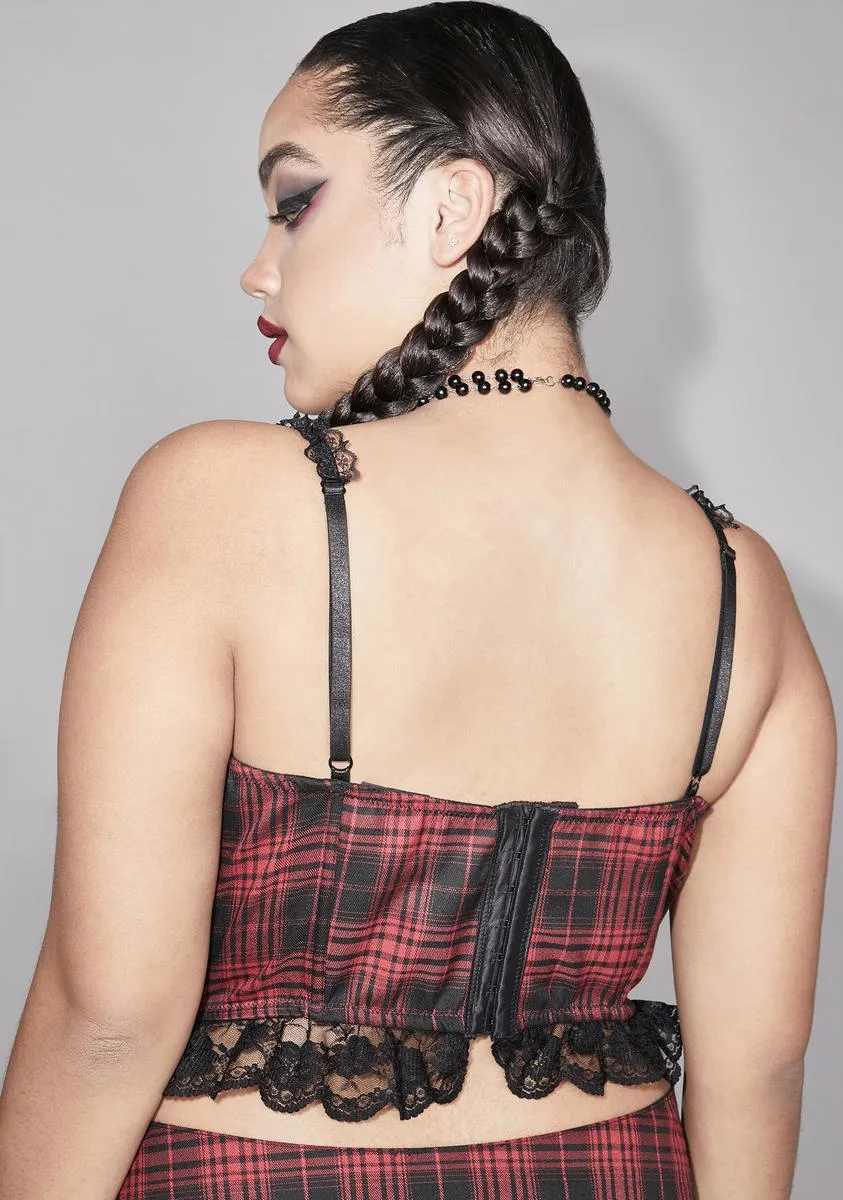 Plus Devious Charm School Dropout Plaid Cami sold by Dolls Kill product image thumbnail 4
