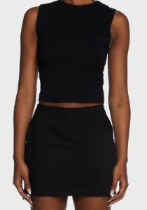 Monlo Crop Top - Black sold by Dolls Kill