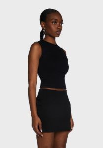 Monlo Crop Top - Black sold by Dolls Kill