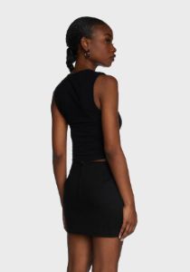 Monlo Crop Top - Black sold by Dolls Kill
