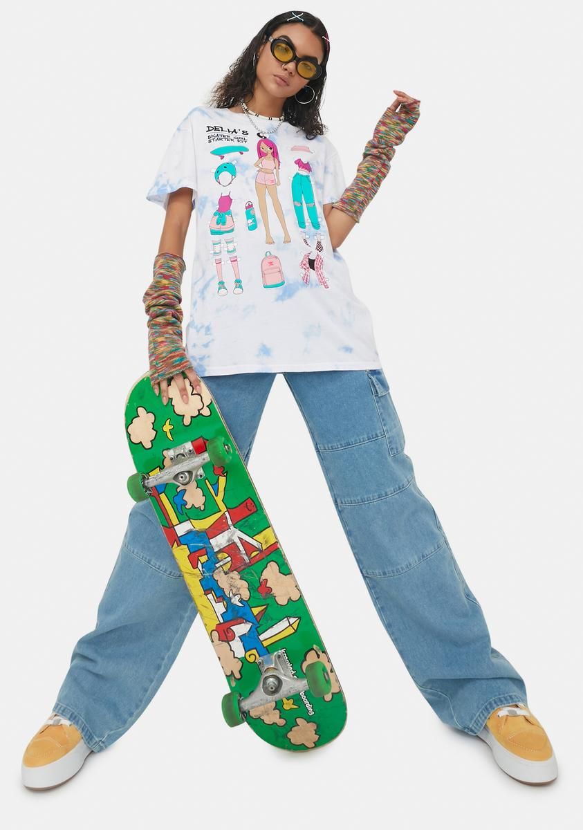 Skater Baby Tie Dye Graphic Tee sold by Dolls Kill product image thumbnail 3