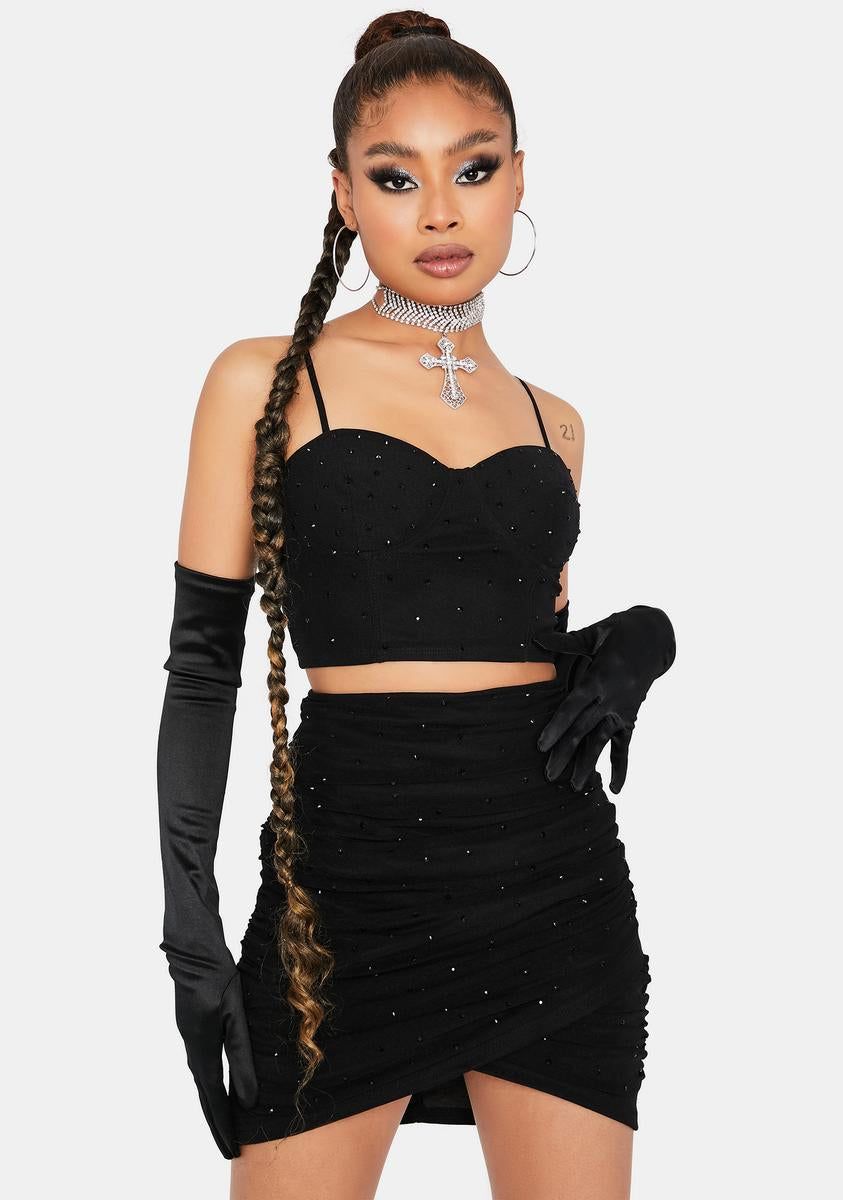 Club Queen Skirt Set sold by Dolls Kill